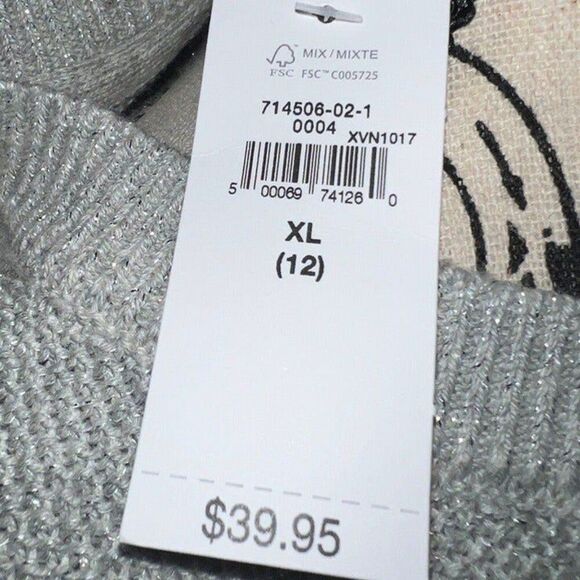 Gap Kids Gray Sparkle Sweater, XL - Picture 5 of 6